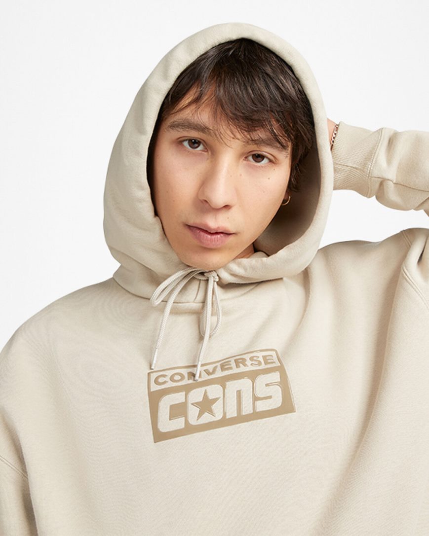 Converse CONS Fleece Pullover Hettegensere Herre Grå | 573BZPSMJ