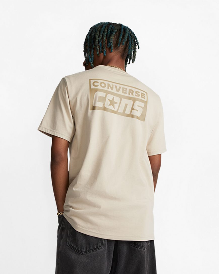 Converse CONS Grafiske T-Shirts Herre Grå | 768RFCXOS