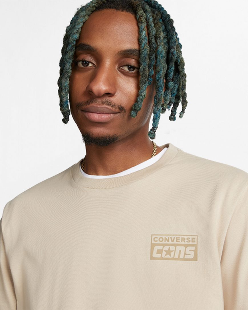 Converse CONS Grafiske T-Shirts Herre Grå | 768RFCXOS