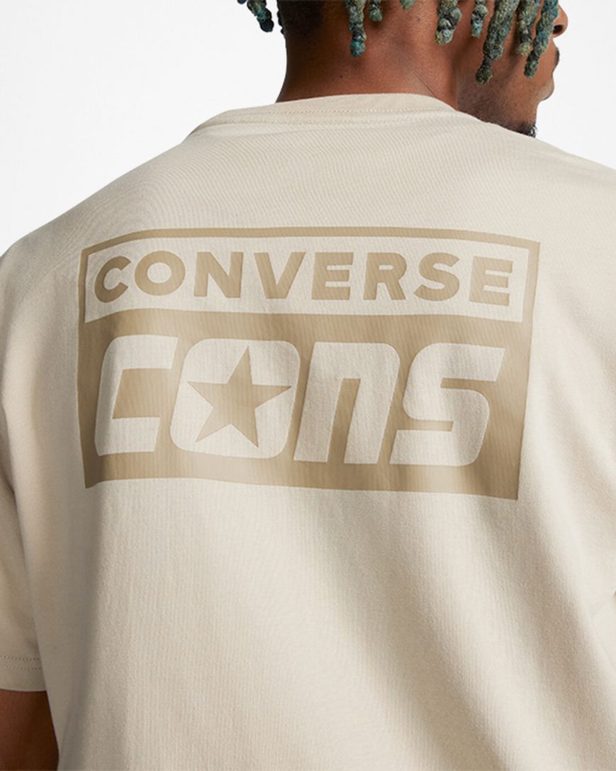 Converse CONS Grafiske T-Shirts Herre Grå | 768RFCXOS