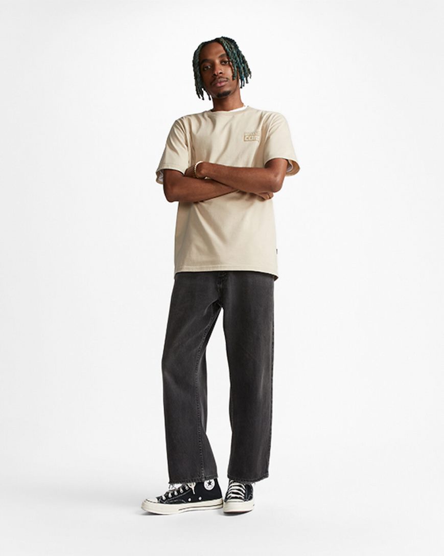 Converse CONS Grafiske T-Shirts Herre Grå | 768RFCXOS