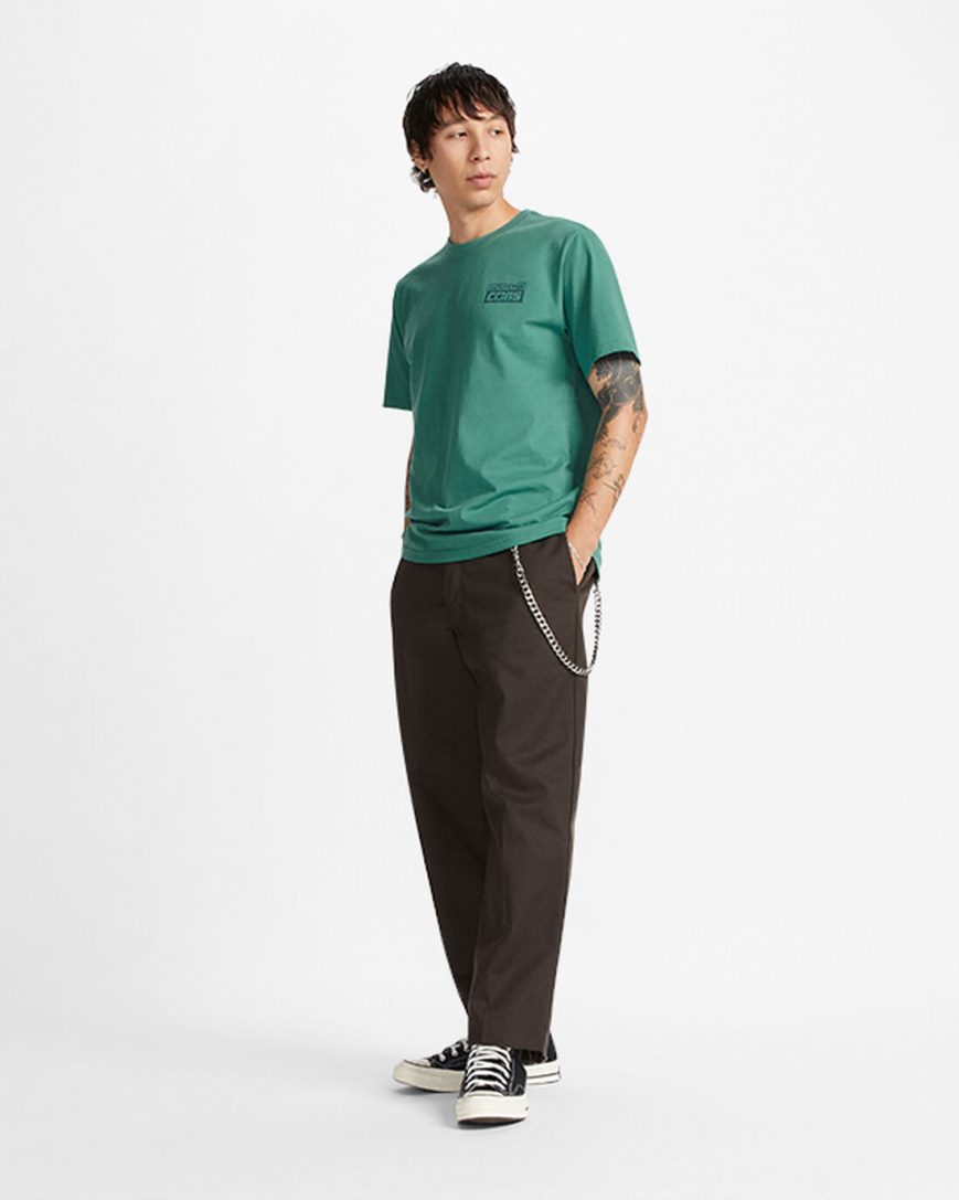 Converse CONS Grafiske T-Shirts Herre Grønn | 840DMGKVO