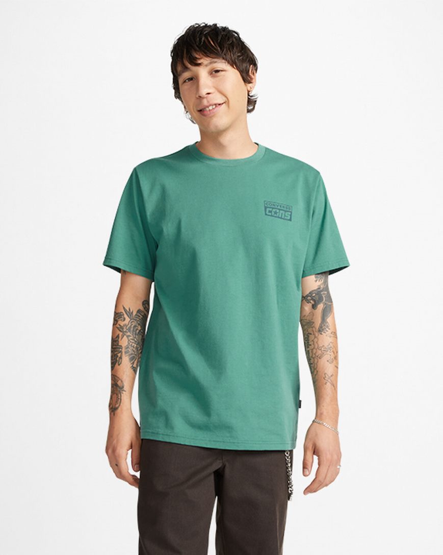 Converse CONS Grafiske T-Shirts Herre Grønn | 840DMGKVO