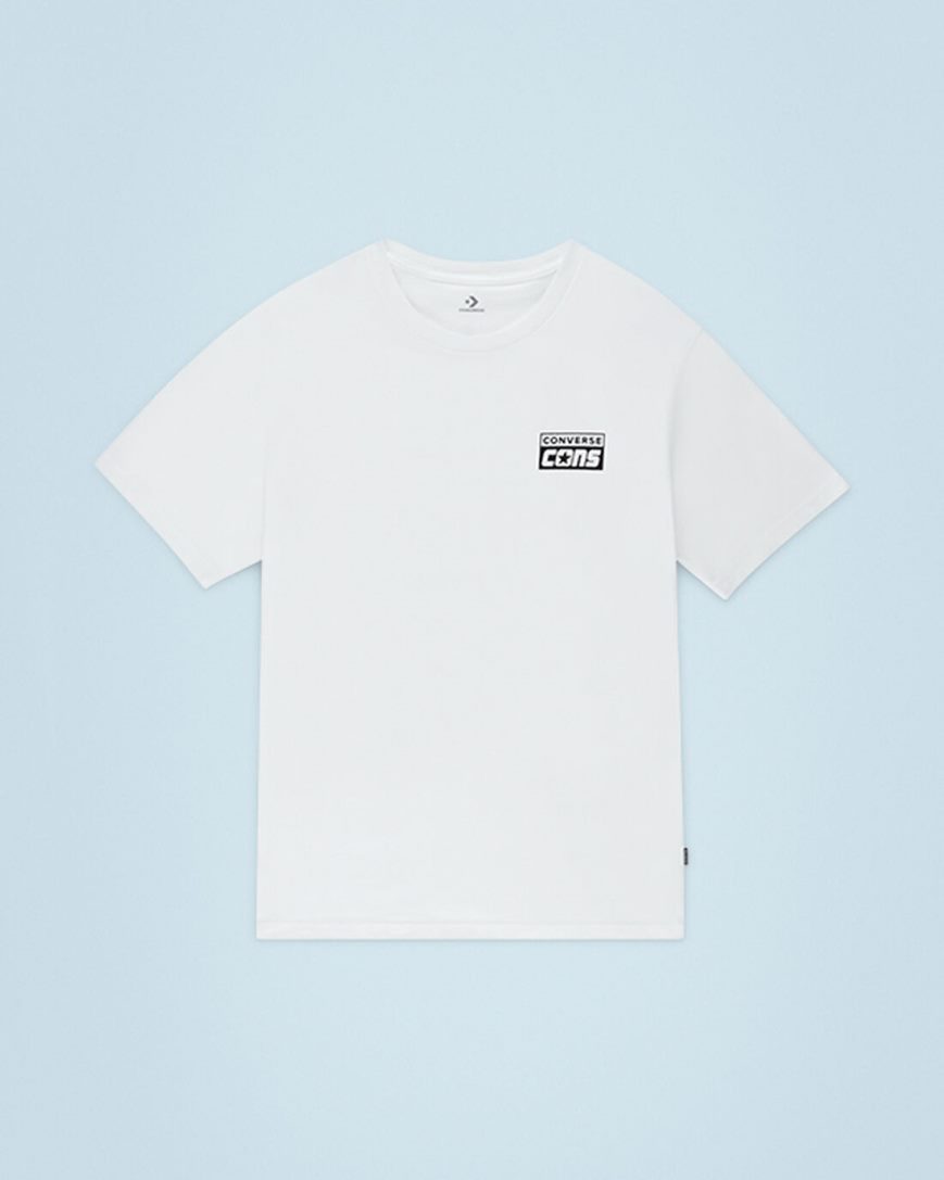 Converse CONS Grafiske T-Shirts Herre Hvite | 486LODUTY