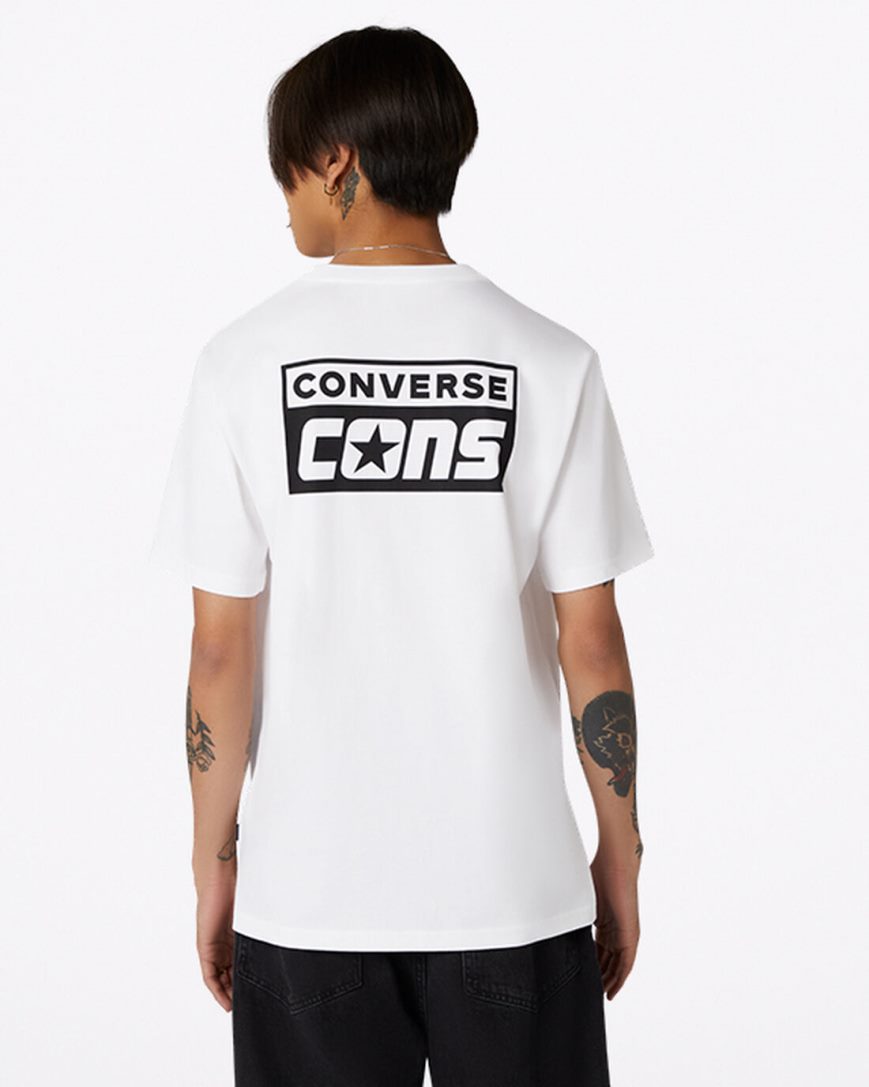 Converse CONS Grafiske T-Shirts Herre Hvite | 486LODUTY