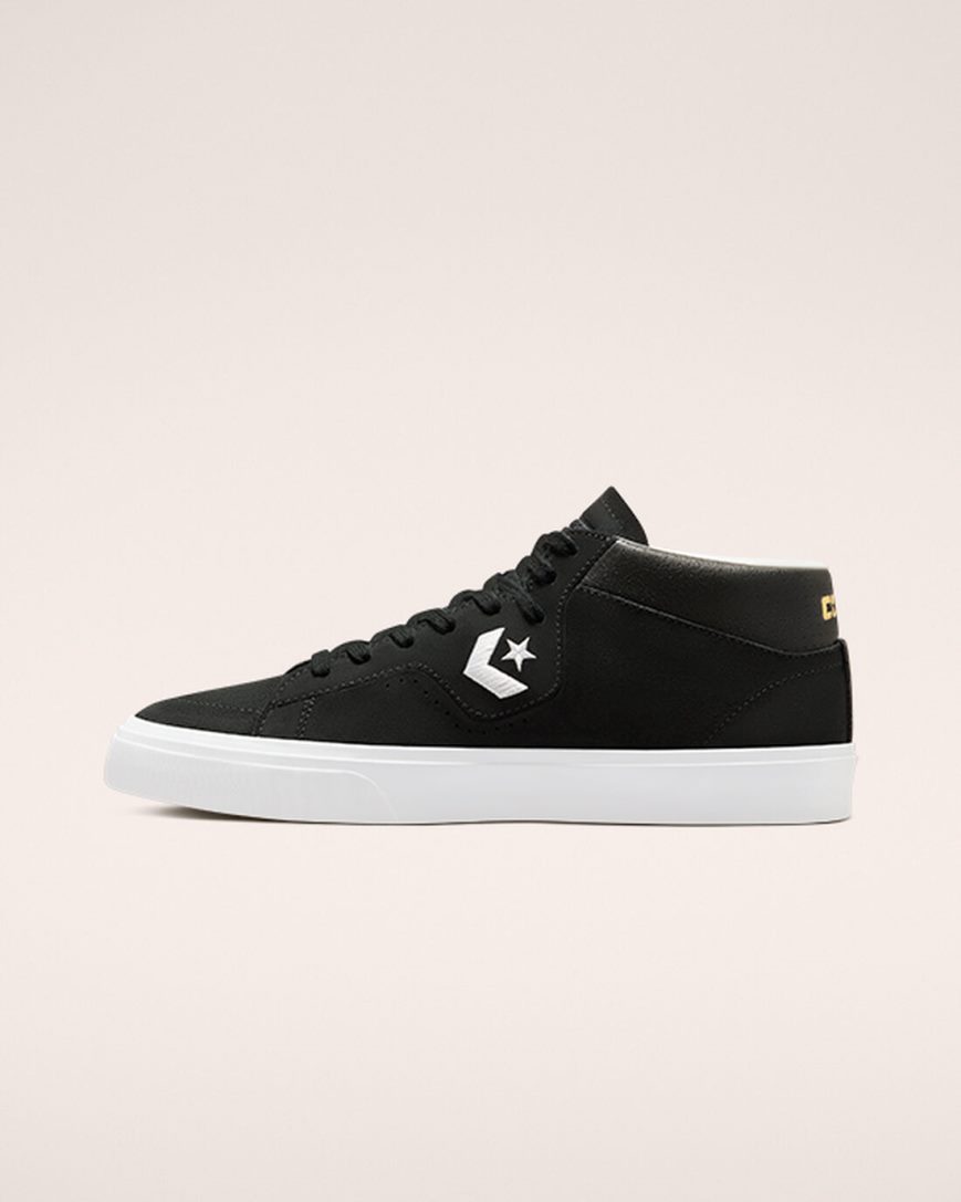 Converse CONS Louie Lopez Pro Mid Skatesko Herre Svarte Hvite | 145YVKPCR