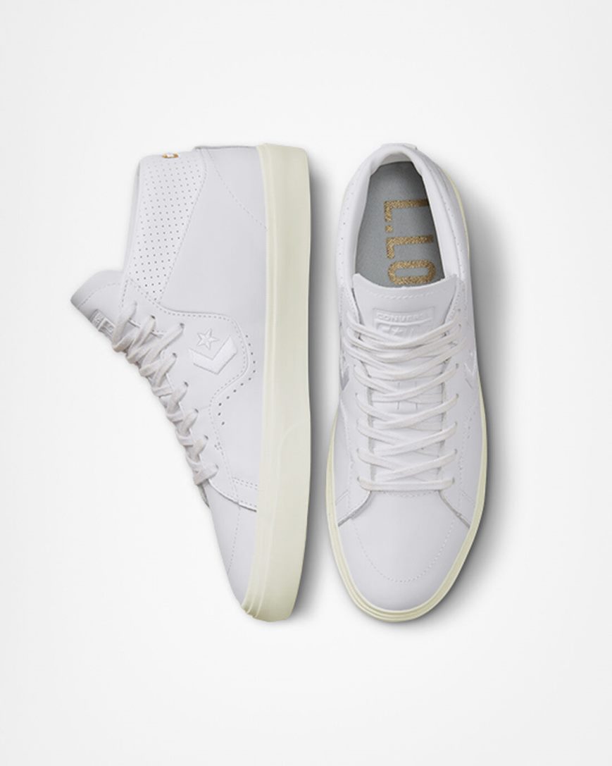 Converse CONS Louie Lopez Pro Mono Lær Skatesko Herre Hvite | 360NJOYSC