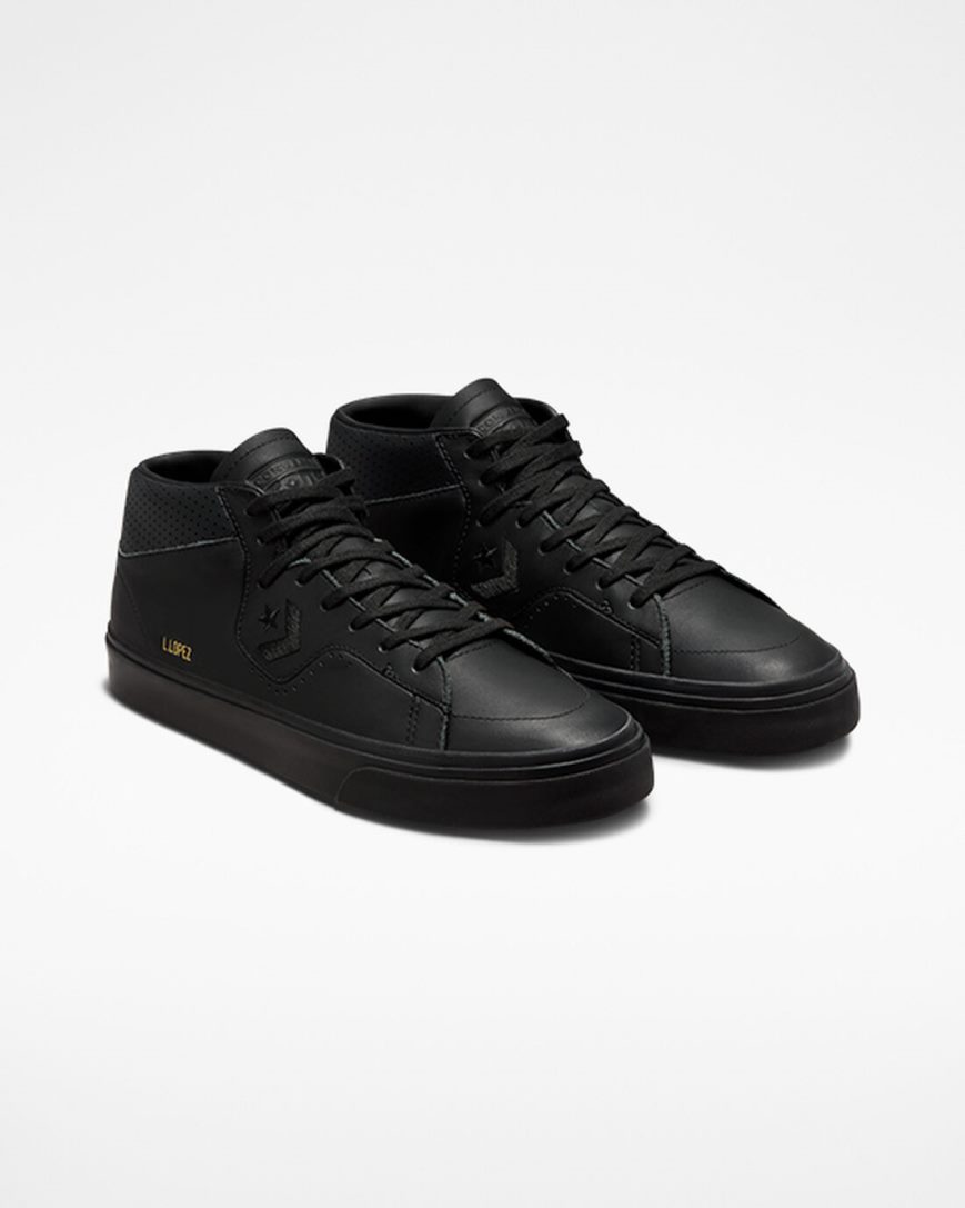 Converse CONS Louie Lopez Pro Mono Lær Skatesko Herre Svarte | 896MBPOWK