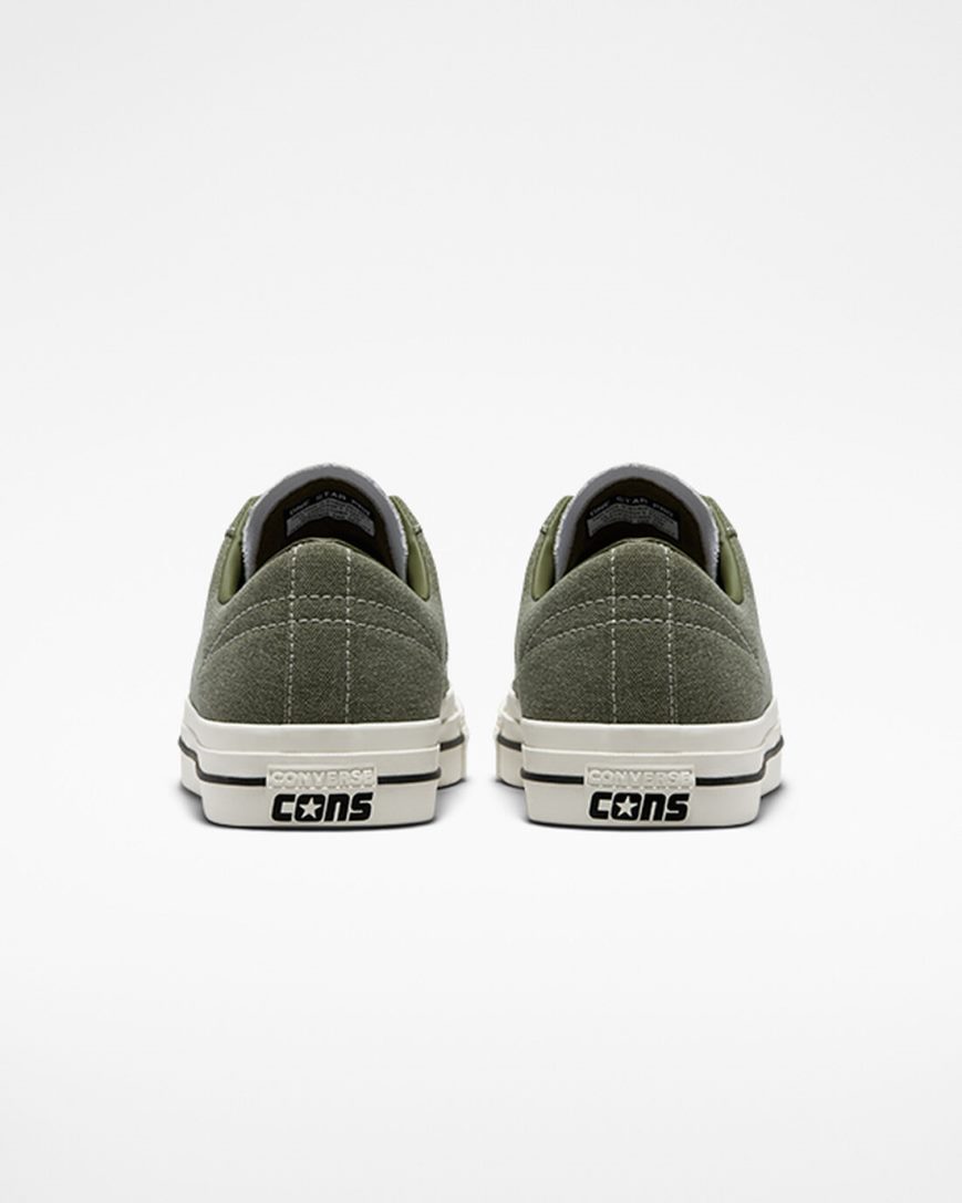Converse CONS One Star Pro Workwear Skatesko Dame Olivengrønne Svarte | 097SLNVFM