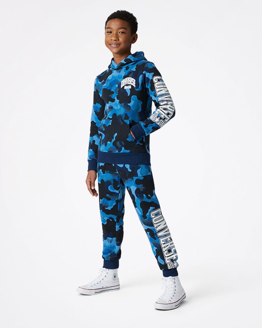 Converse Camo Joggebukser Gutt Marineblå | 025FHAGZI