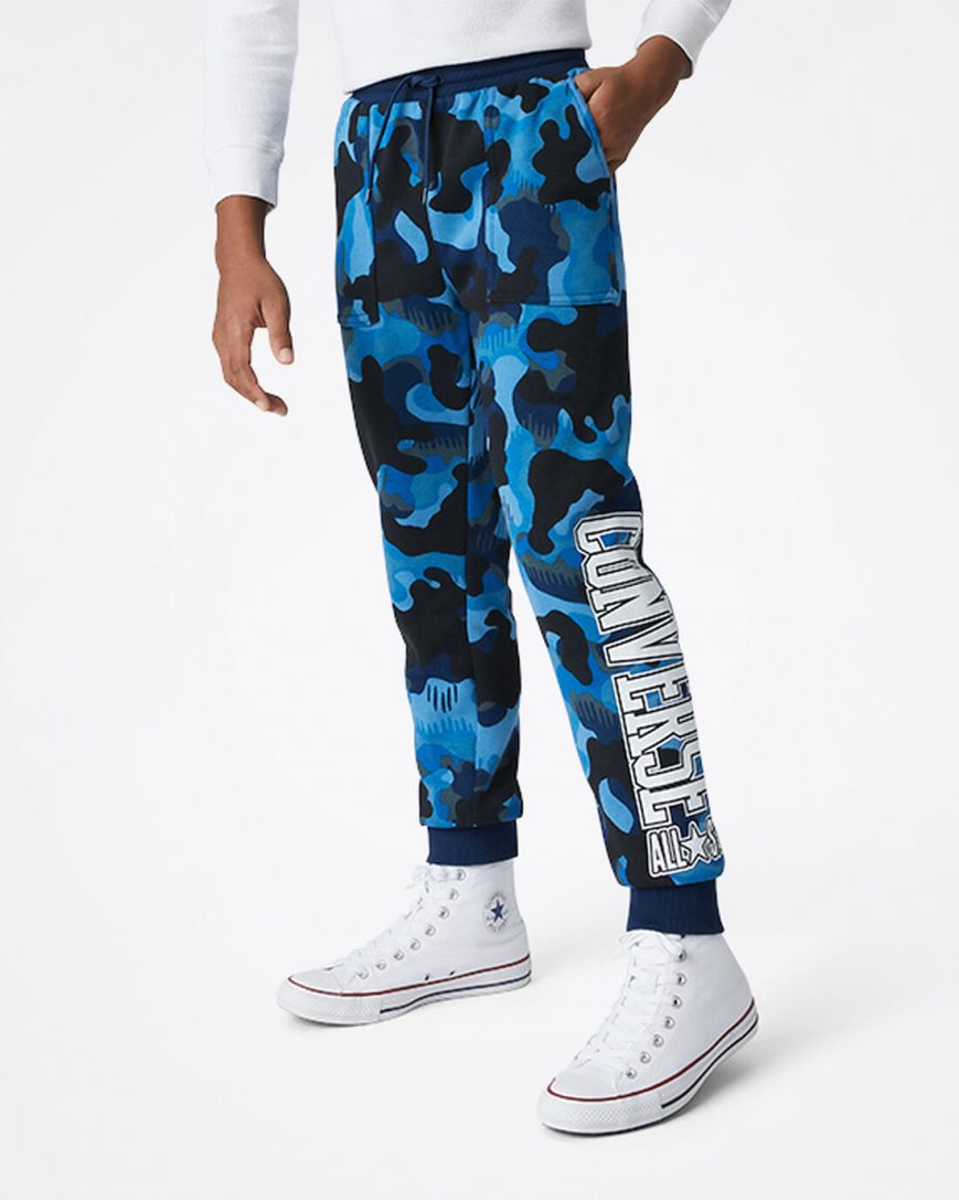 Converse Camo Joggebukser Gutt Marineblå | 025FHAGZI