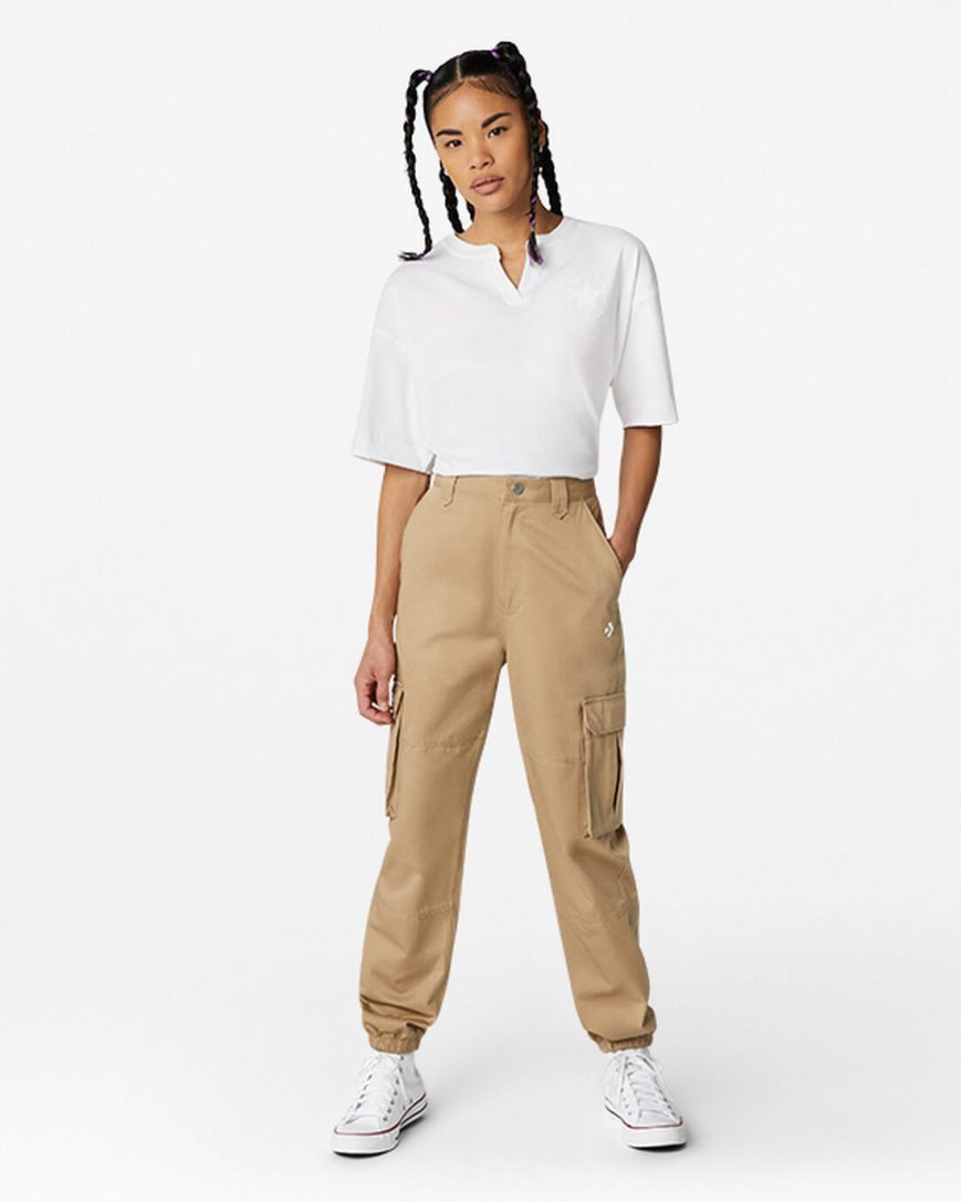 Converse Cargo Joggebukser Dame Khaki | 560AVJYTR