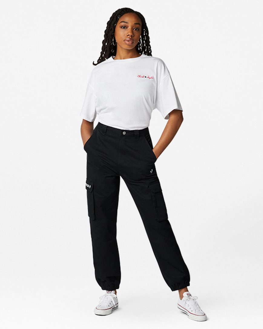 Converse Cargo Joggebukser Dame Svarte | 019MFEVCJ