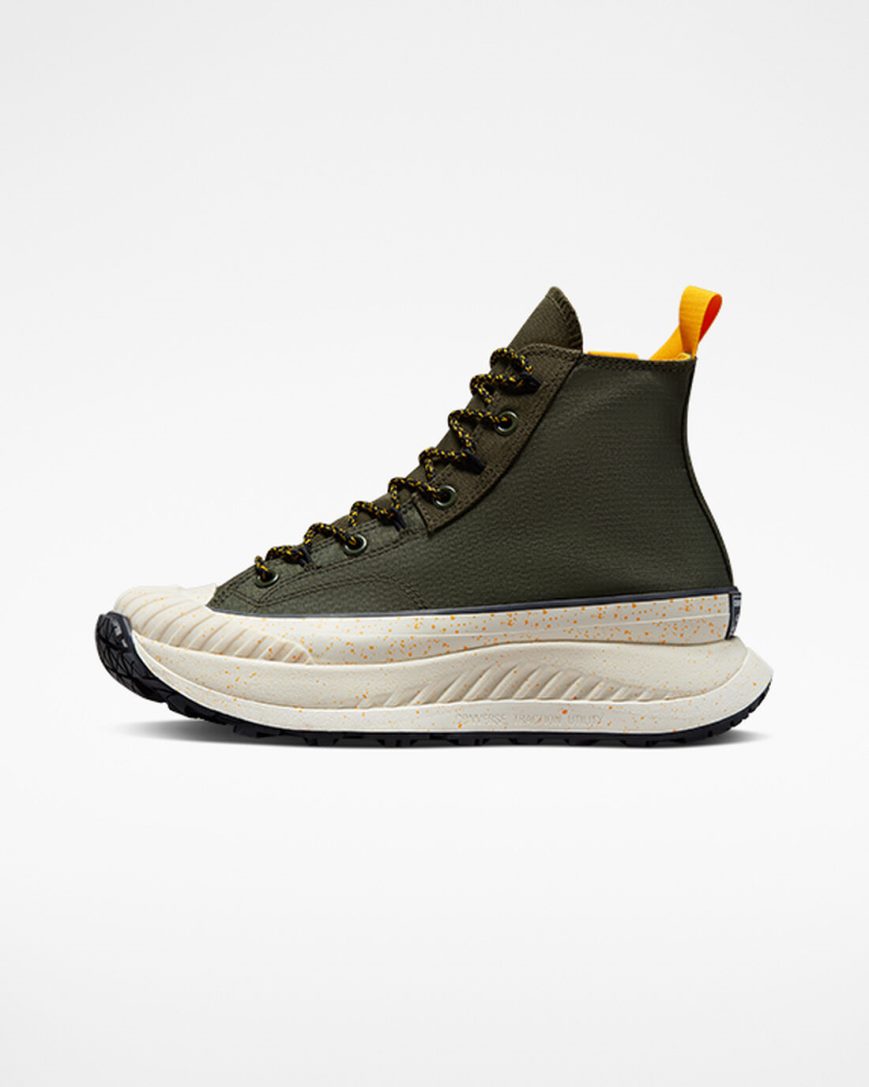Converse Chuck 70 AT-CX Rugged Basics Høye Sko Herre Olivengrønne Grønn Gul Svarte | 793GIPFMU