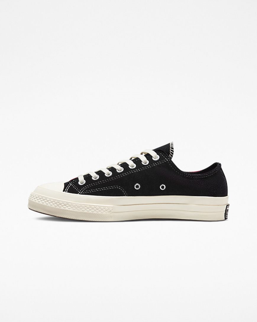 Converse Chuck 70 Beyond Retro Velvet Lave Sko Dame Svarte Rød | 643ZHAPOM