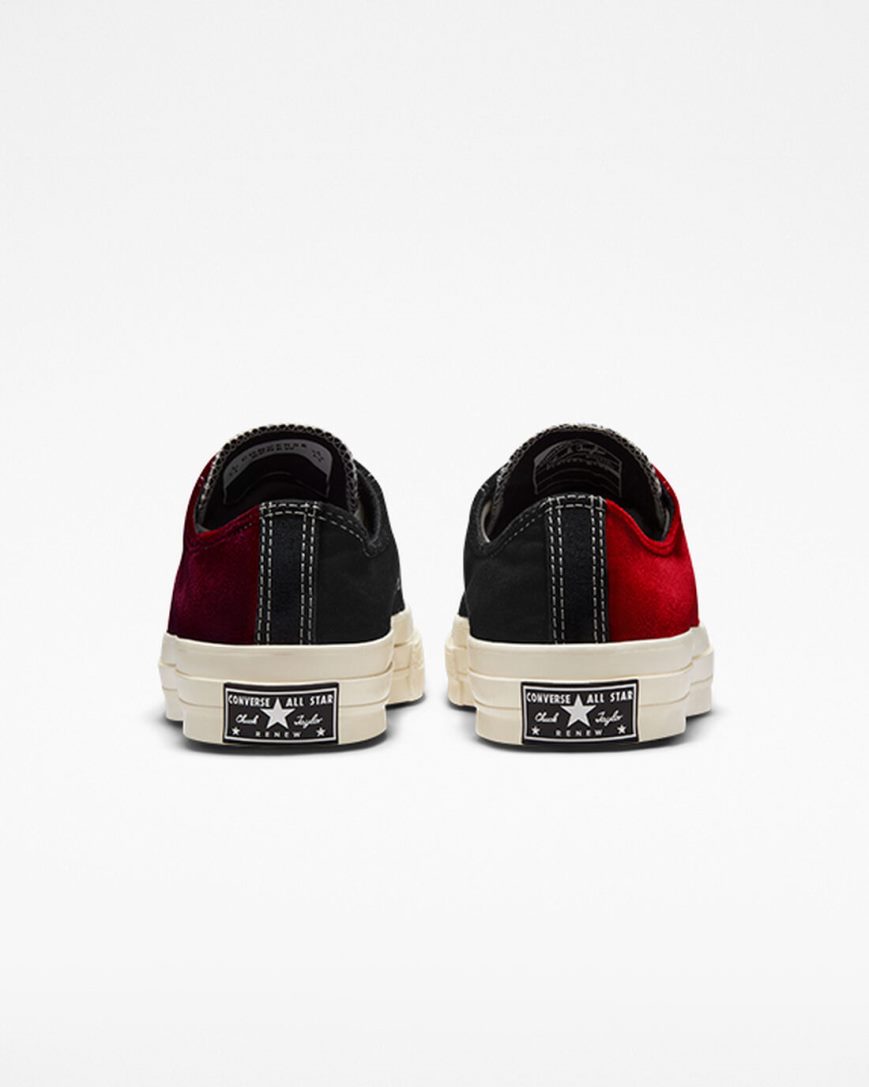 Converse Chuck 70 Beyond Retro Velvet Lave Sko Dame Svarte Rød | 643ZHAPOM