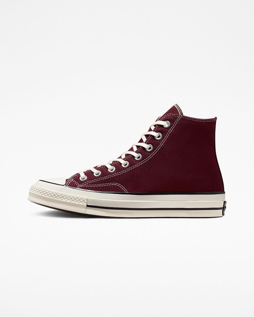 Converse Chuck 70 Canvas Høye Sko Dame Mørke Rød Svarte | 587CTKYML