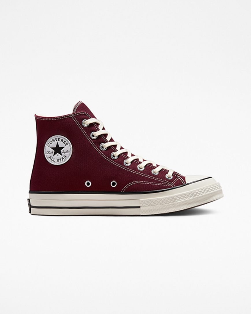 Converse Chuck 70 Canvas Høye Sko Dame Mørke Rød Svarte | 587CTKYML