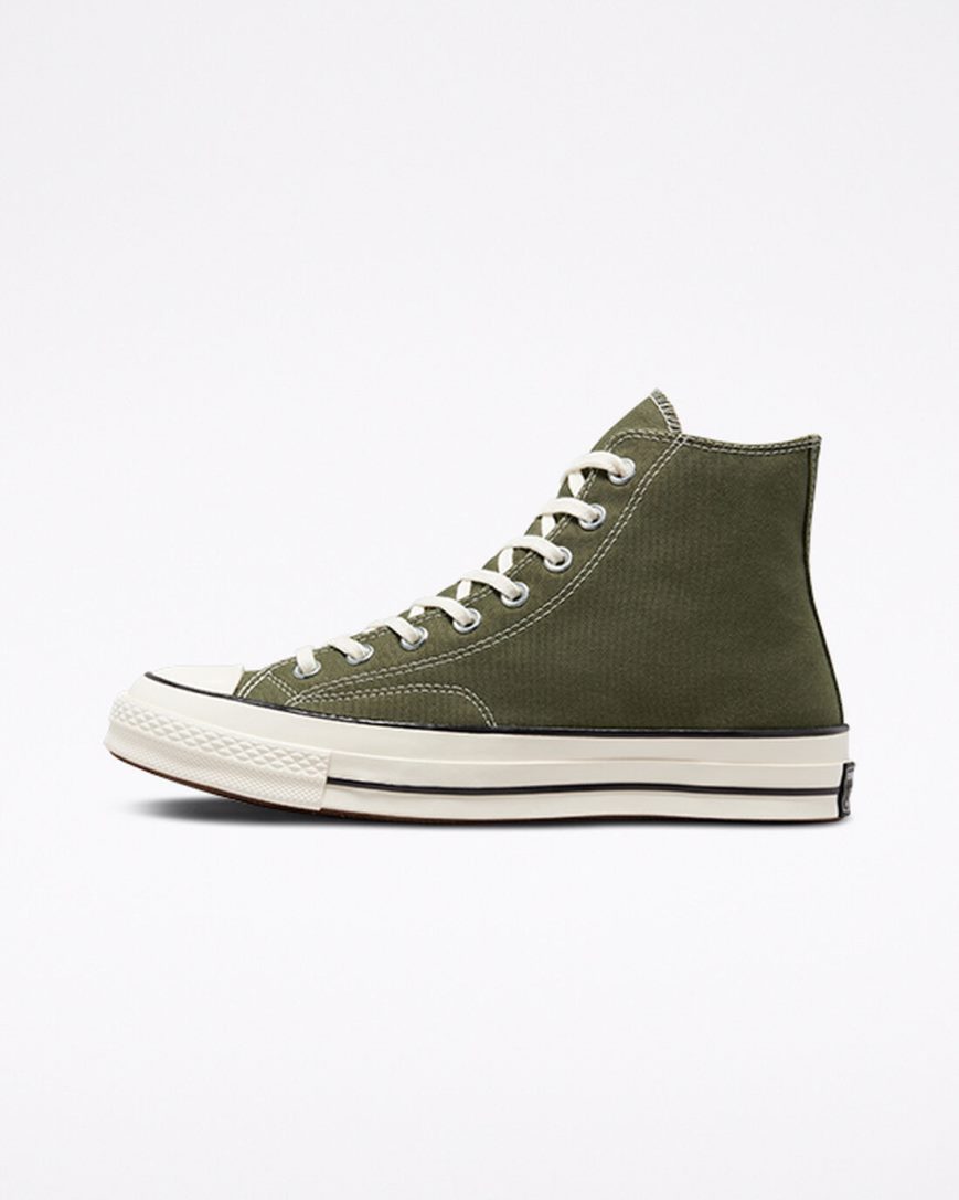 Converse Chuck 70 Canvas Høye Sko Dame Olivengrønne Svarte | 793GSNAIJ