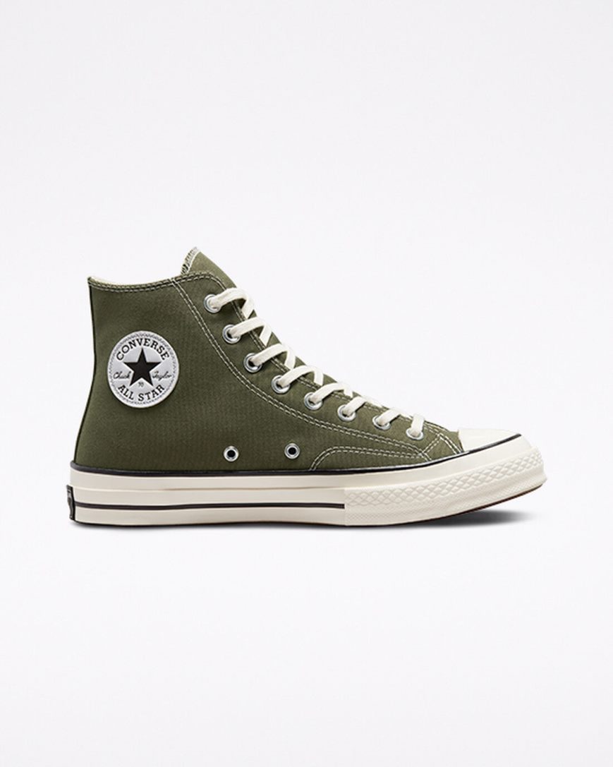 Converse Chuck 70 Canvas Høye Sko Dame Olivengrønne Svarte | 793GSNAIJ