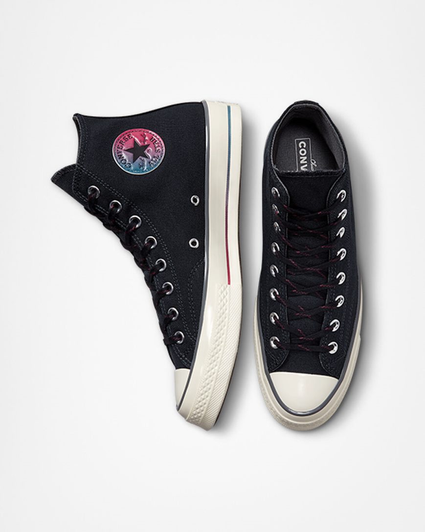 Converse Chuck 70 Color Fade Høye Sko Herre Svarte Grå | 815BPNXCR