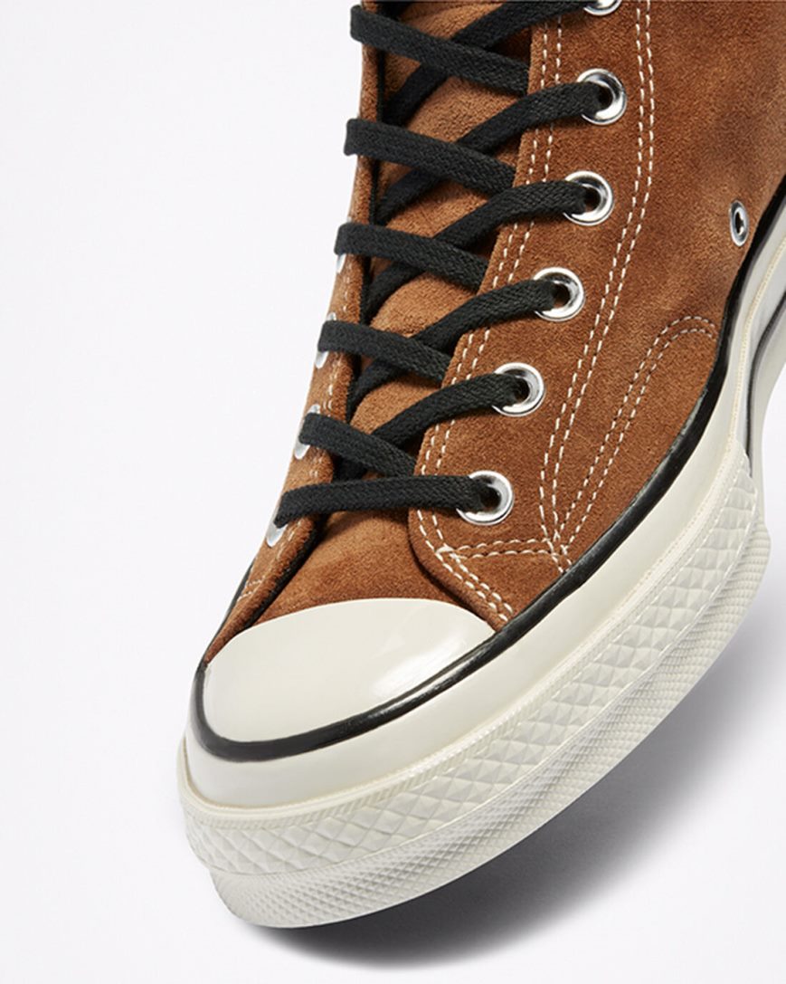 Converse Chuck 70 Color Semsket Skinn Høye Sko Dame Brune Svarte | 019KNRJFT