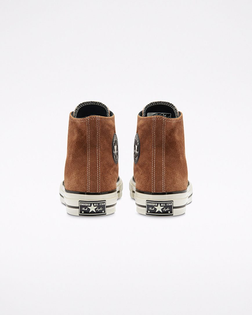 Converse Chuck 70 Color Semsket Skinn Høye Sko Dame Brune Svarte | 019KNRJFT