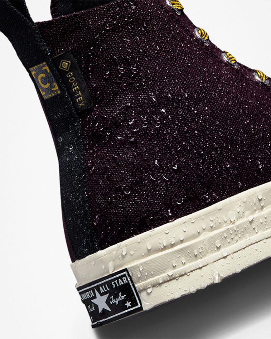 Converse Chuck 70 Counter Climate GORE-TEX Høye Sko Dame Svarte Rosa Gul | 531PQXNFG