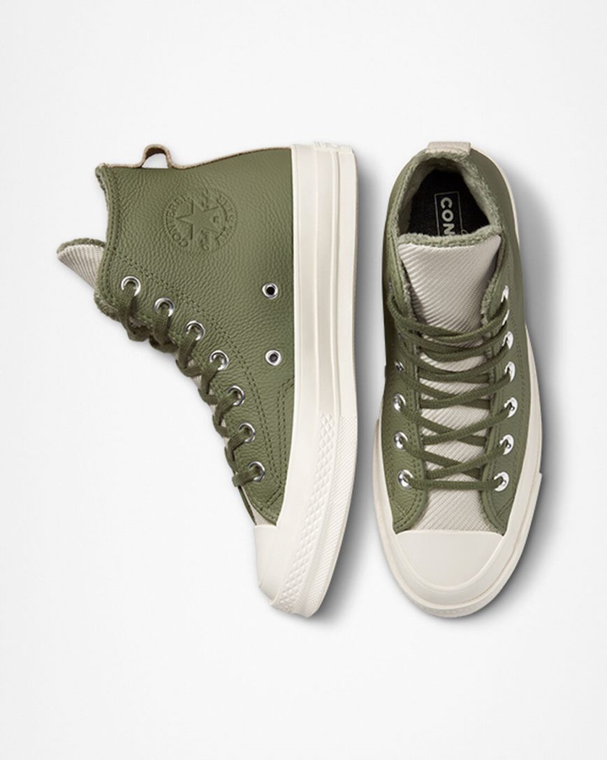 Converse Chuck 70 Counter Climate Høye Sko Dame Olivengrønne | 149BRZLAY
