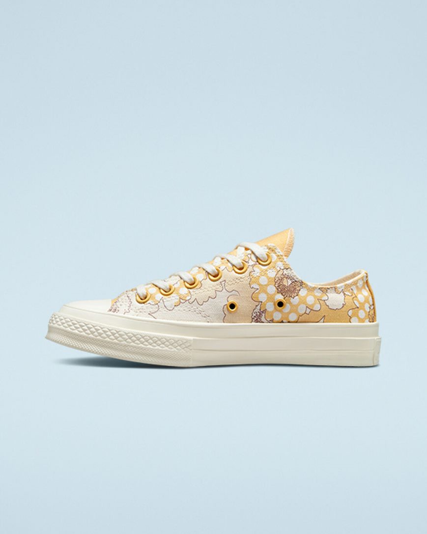 Converse Chuck 70 Crafted Florals Lave Sko Dame Mango Svarte | 943PDKOWG