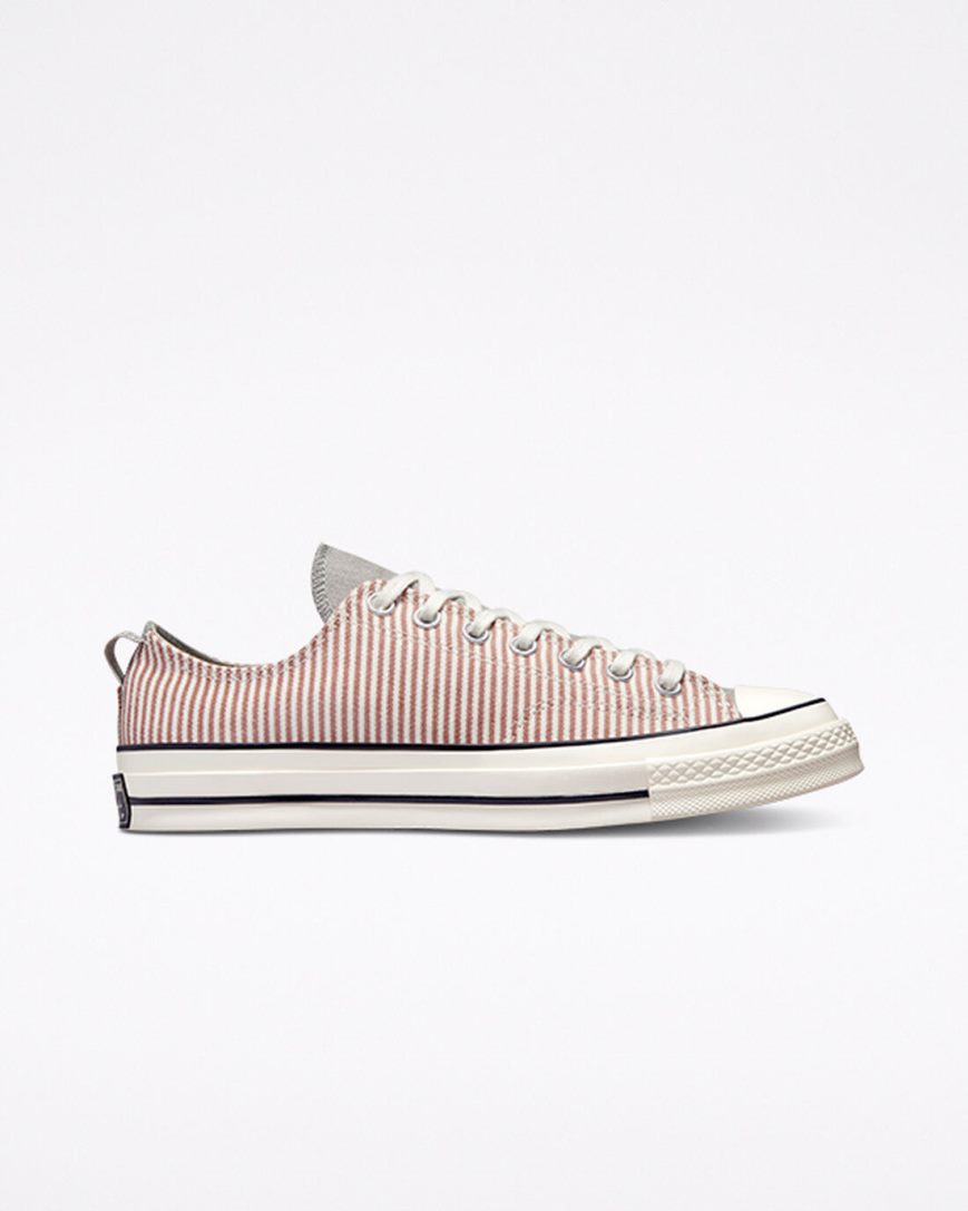 Converse Chuck 70 Crafted Stripe Lave Sko Dame Olivengrønne | 045QEHMLJ