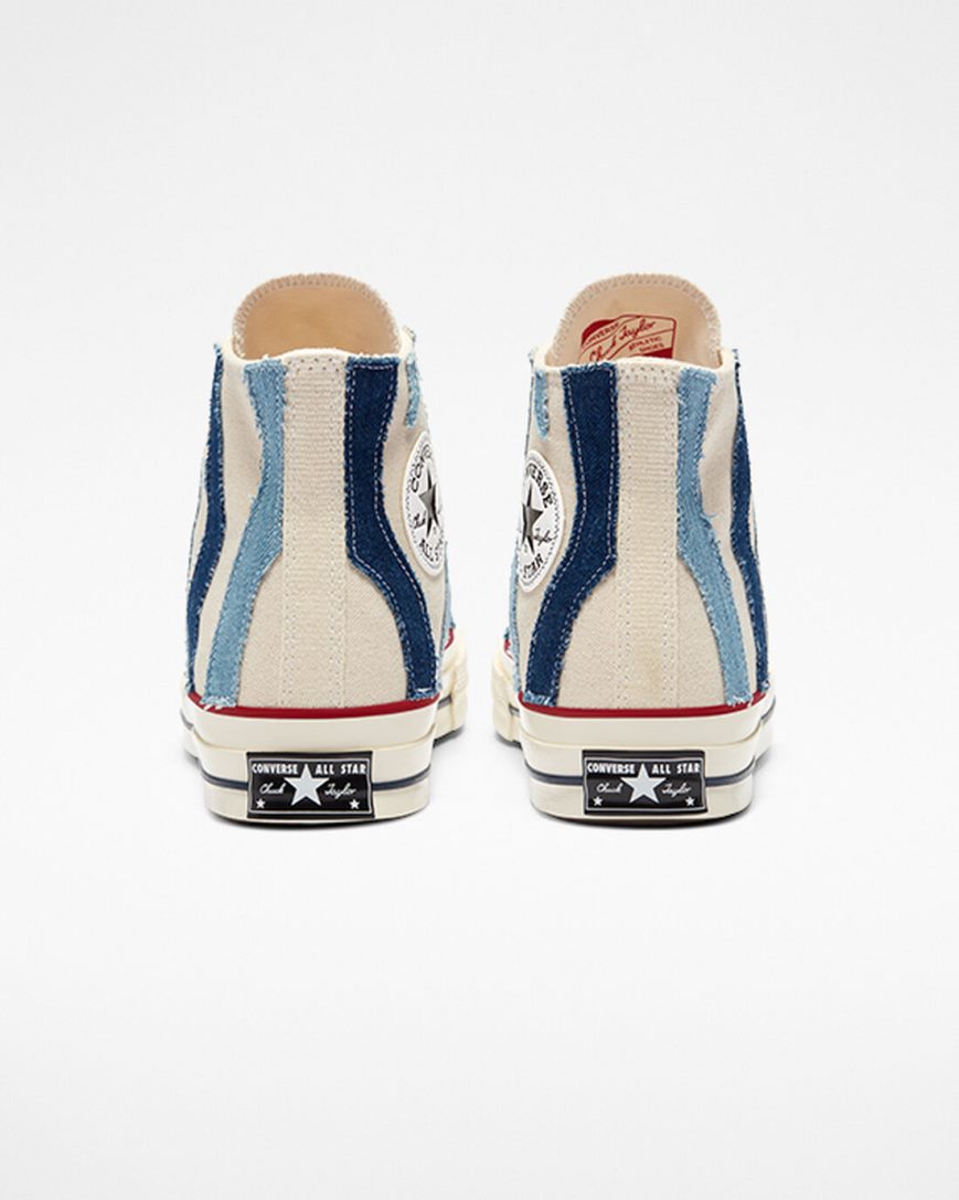 Converse Chuck 70 Denim Høye Sko Dame Beige Blå | 613JYZIBA