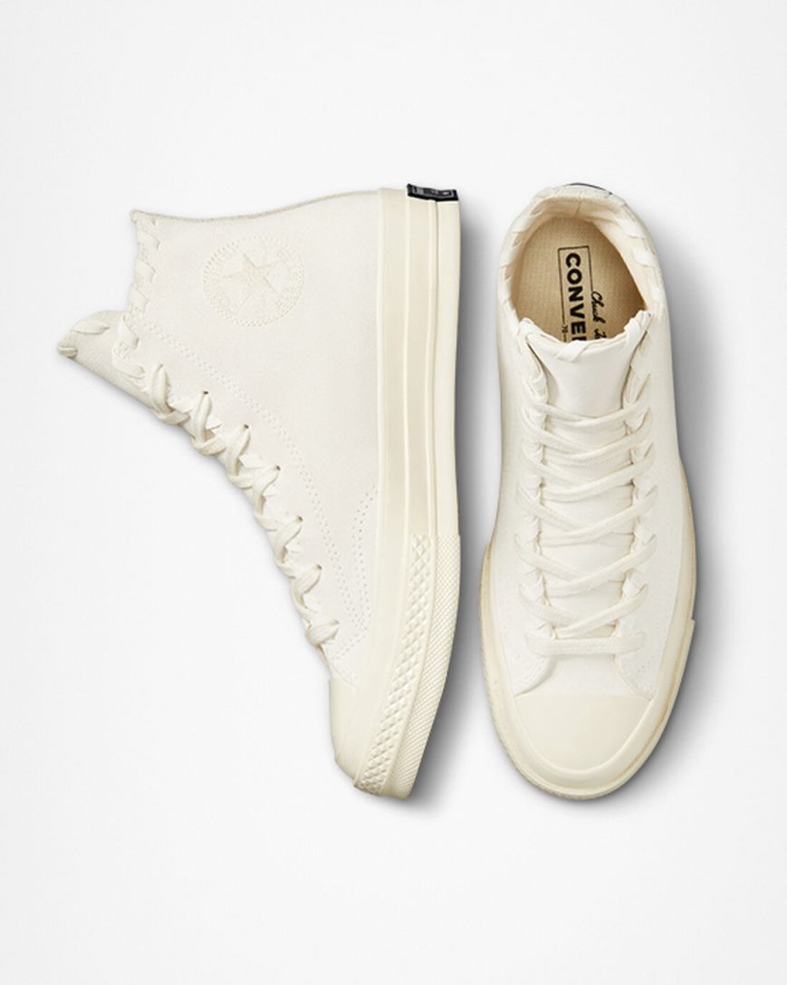 Converse Chuck 70 Embroidered Florals Høye Sko Dame Beige Beige Hvite | 128SMECBA