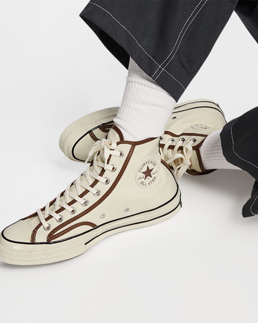 Converse Chuck 70 Heavyweight Canvas Høye Sko Herre Beige Brune | 075MIZGJW