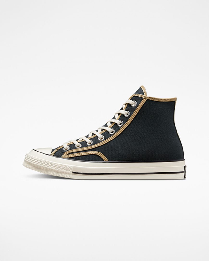 Converse Chuck 70 Heavyweight Canvas Høye Sko Dame Svarte Khaki | 863KIJOTR