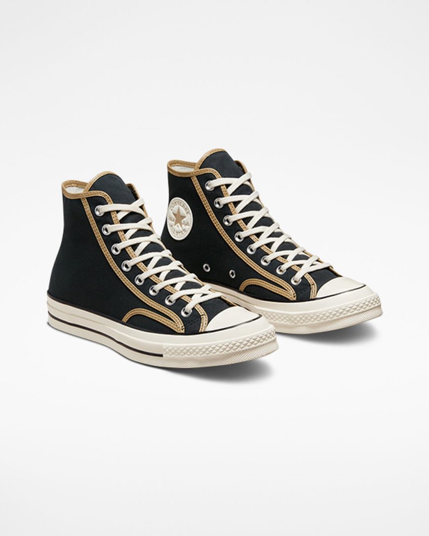 Converse Chuck 70 Heavyweight Canvas Høye Sko Dame Svarte Khaki | 863KIJOTR