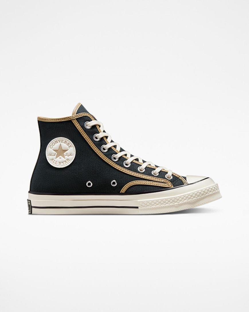 Converse Chuck 70 Heavyweight Canvas Høye Sko Dame Svarte Khaki | 863KIJOTR