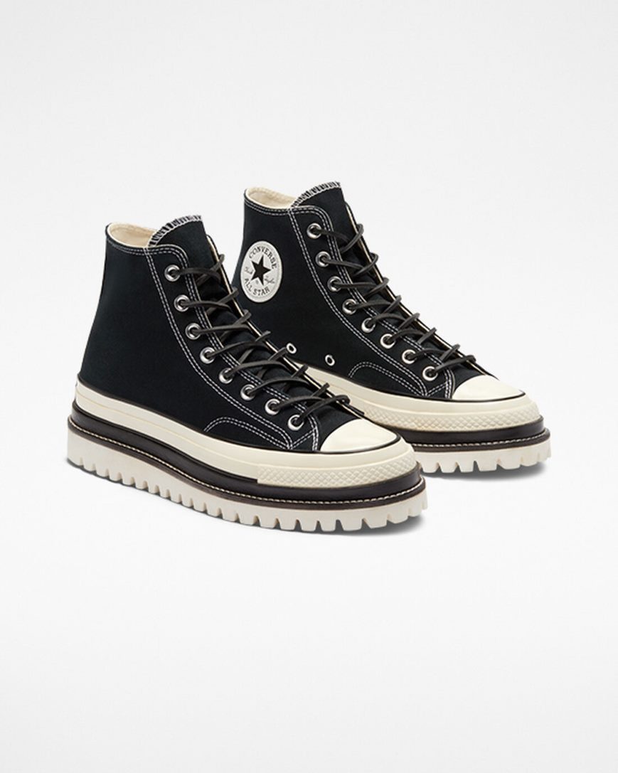Converse Chuck 70 LTD Lugged Høye Platform Sko Herre Svarte | 180MLQVGE
