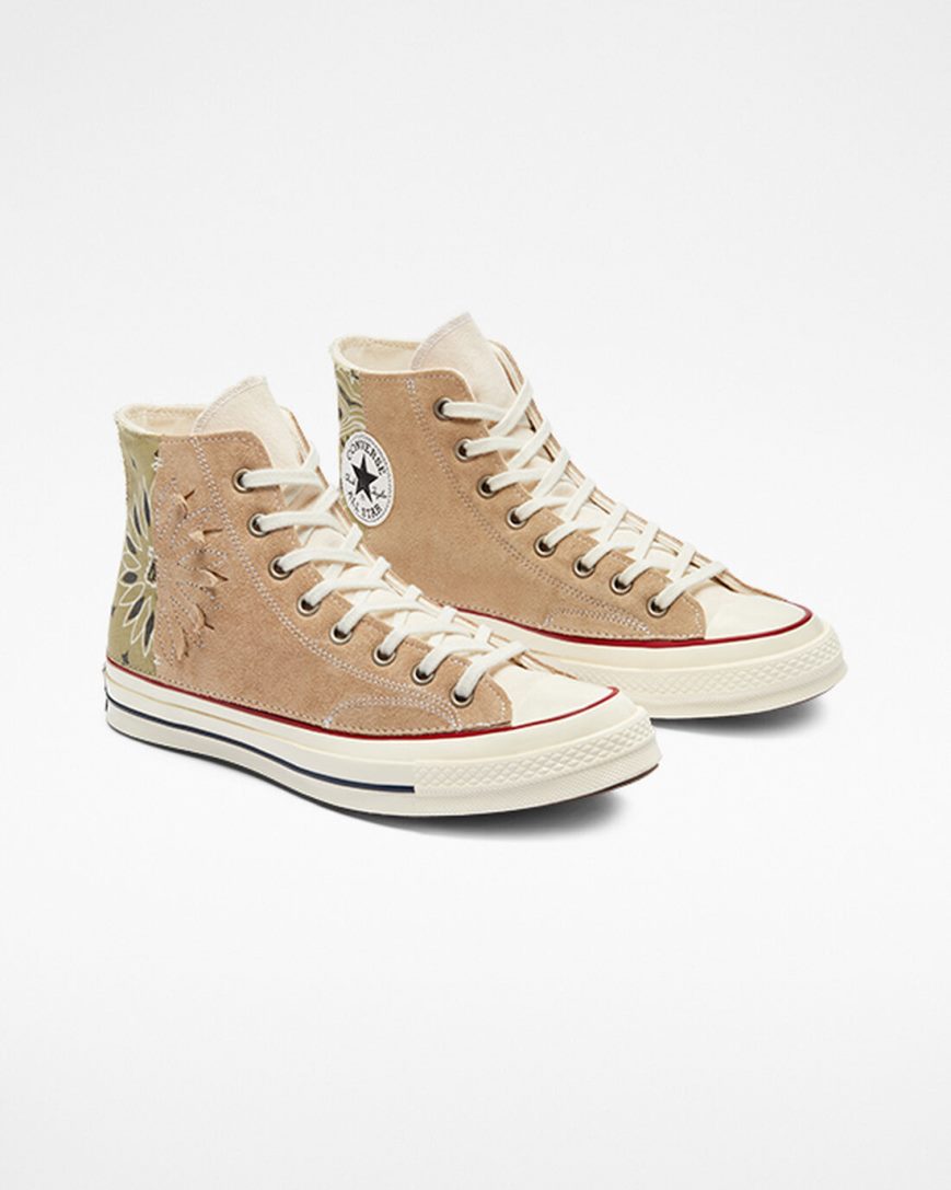 Converse Chuck 70 LTD Paisley Semsket Skinn Høye Sko Herre Beige Brune | 034VTBKZC