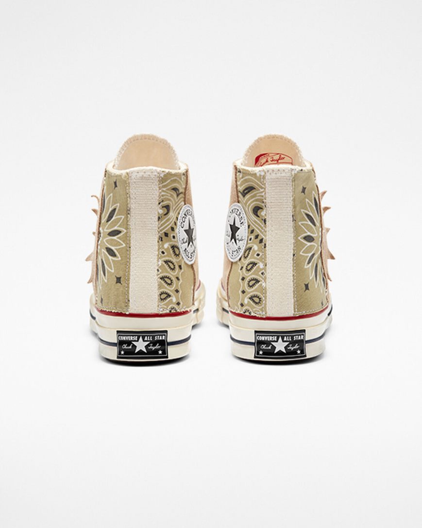 Converse Chuck 70 LTD Paisley Semsket Skinn Høye Sko Herre Beige Brune | 034VTBKZC