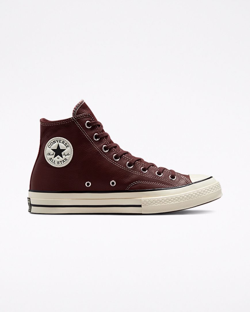Converse Chuck 70 Lær Seasonal Color Høye Sko Herre Burgunder | 540QUKNIA