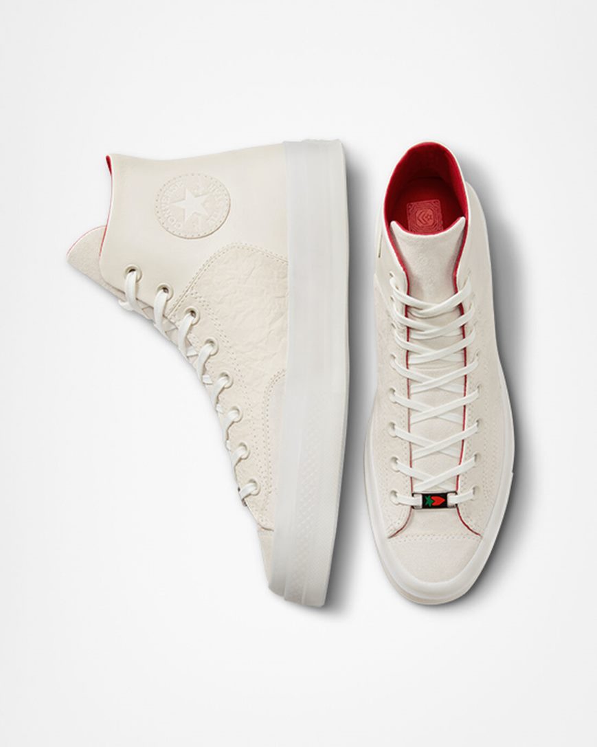 Converse Chuck 70 Marquis Year of the Rabbit Høye Sko Dame Beige Rød Hvite | 390VMEOXL