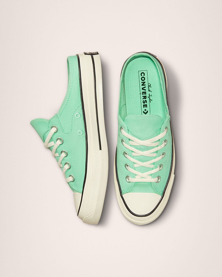 Converse Chuck 70 Mule Lave Sko Dame Grønn Svarte | 539GDUJWL