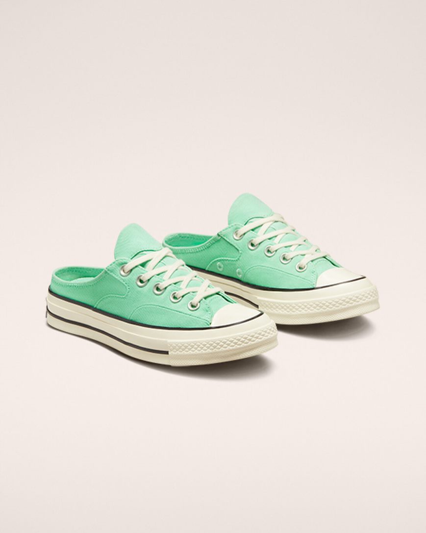 Converse Chuck 70 Mule Lave Sko Dame Grønn Svarte | 539GDUJWL