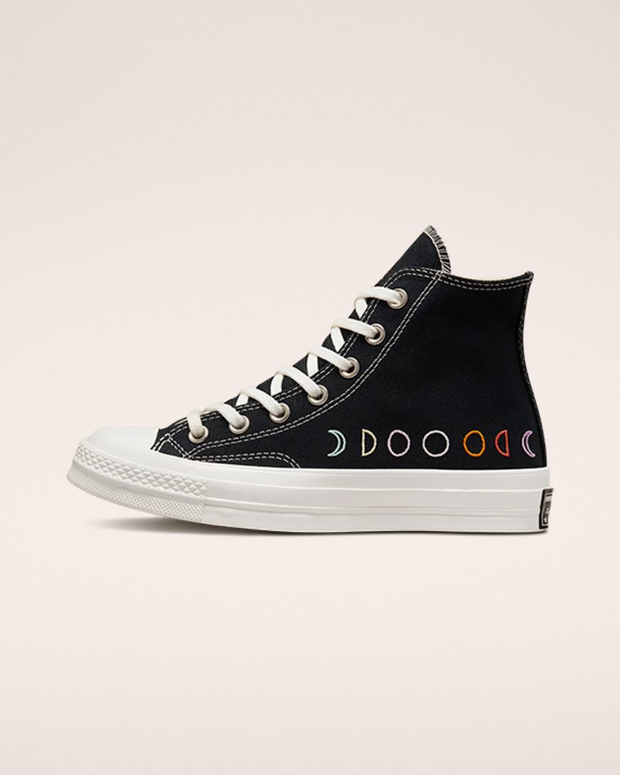 Converse Chuck 70 Mystic Symbols Høye Sko Dame Svarte Hvite | 603DZTCXG