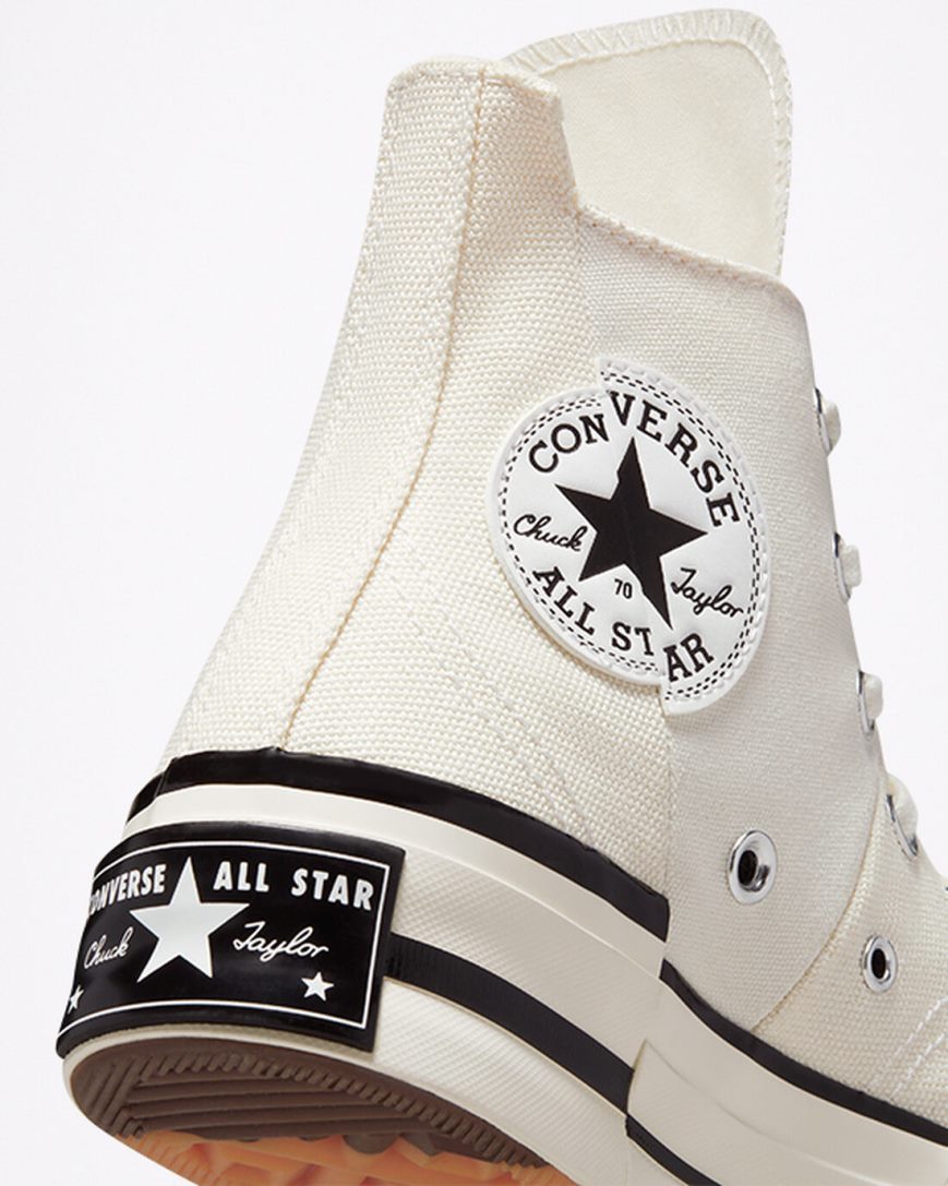 Converse Chuck 70 Plus Høye Sko Herre Beige Svarte | 305AGVFJT