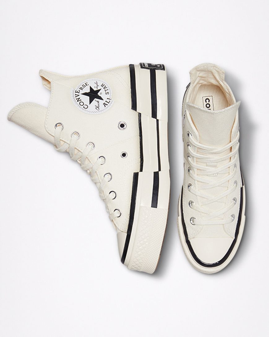 Converse Chuck 70 Plus Høye Sko Herre Beige Svarte | 305AGVFJT