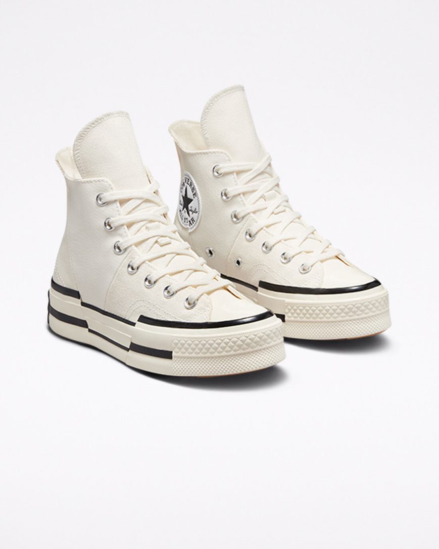Converse Chuck 70 Plus Høye Sko Herre Beige Svarte | 305AGVFJT