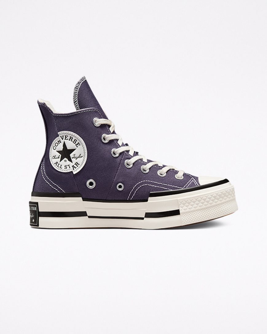 Converse Chuck 70 Plus Høye Sko Herre Lilla Svarte | 437HSLQGC