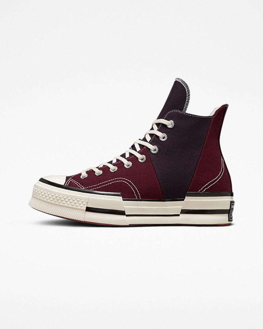 Converse Chuck 70 Plus Høye Sko Herre Mørke Rød Svarte | 849ZDUMNV
